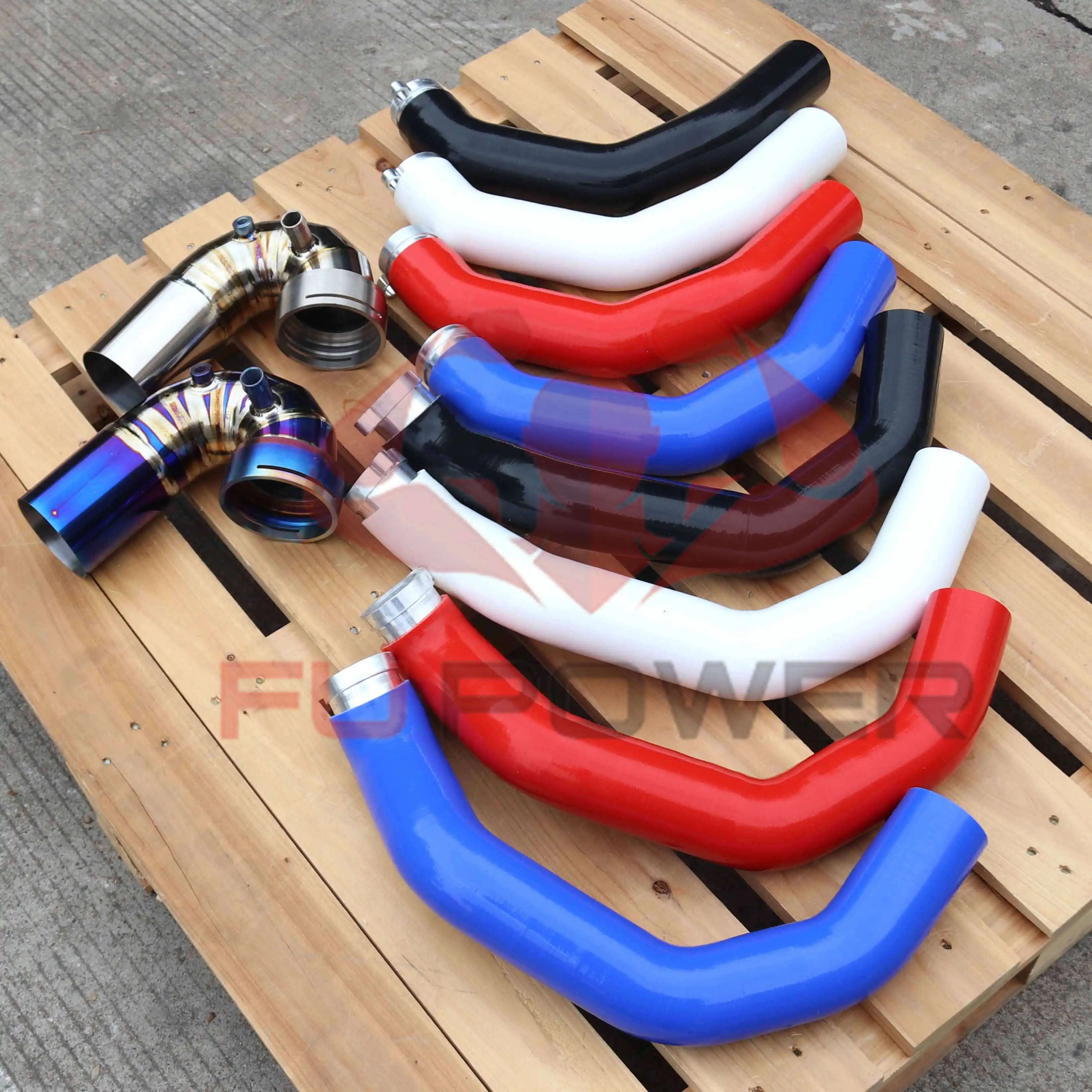 Car Auto Racing Parts Titanium Inlet Engine Pipe BMW M3 M4 F80 F82 S55 Charge Pipe Kit 1