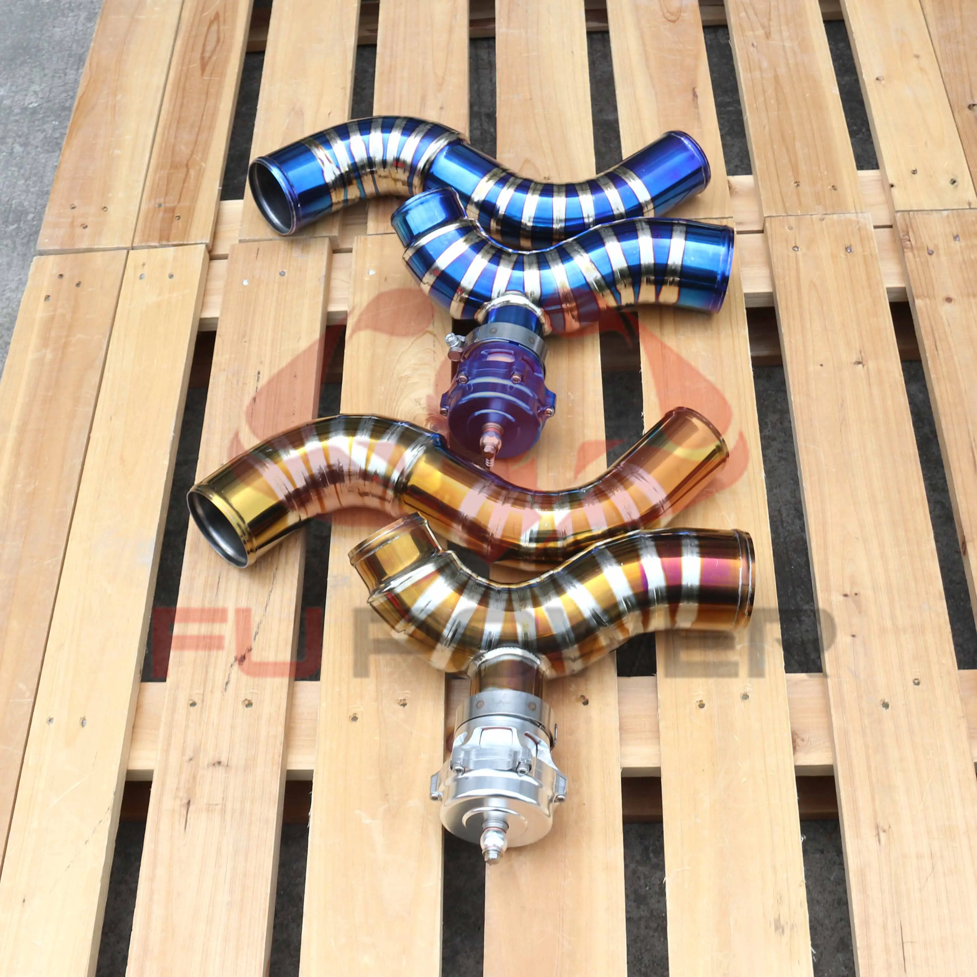 Sea-Doo 325 Intercooler Titanium Tubing Upgrade Kit mit Tial BOV 1