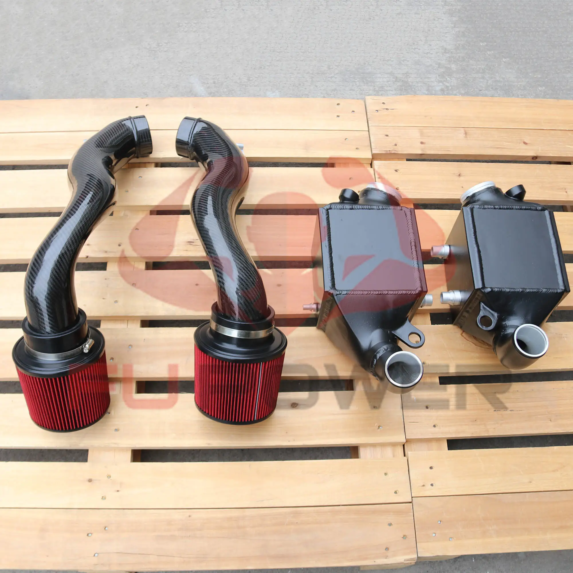 X5M X6M F85 F86 DRY CARBON FIBER INTAKE ROUND WITH INTERCOOLER 1