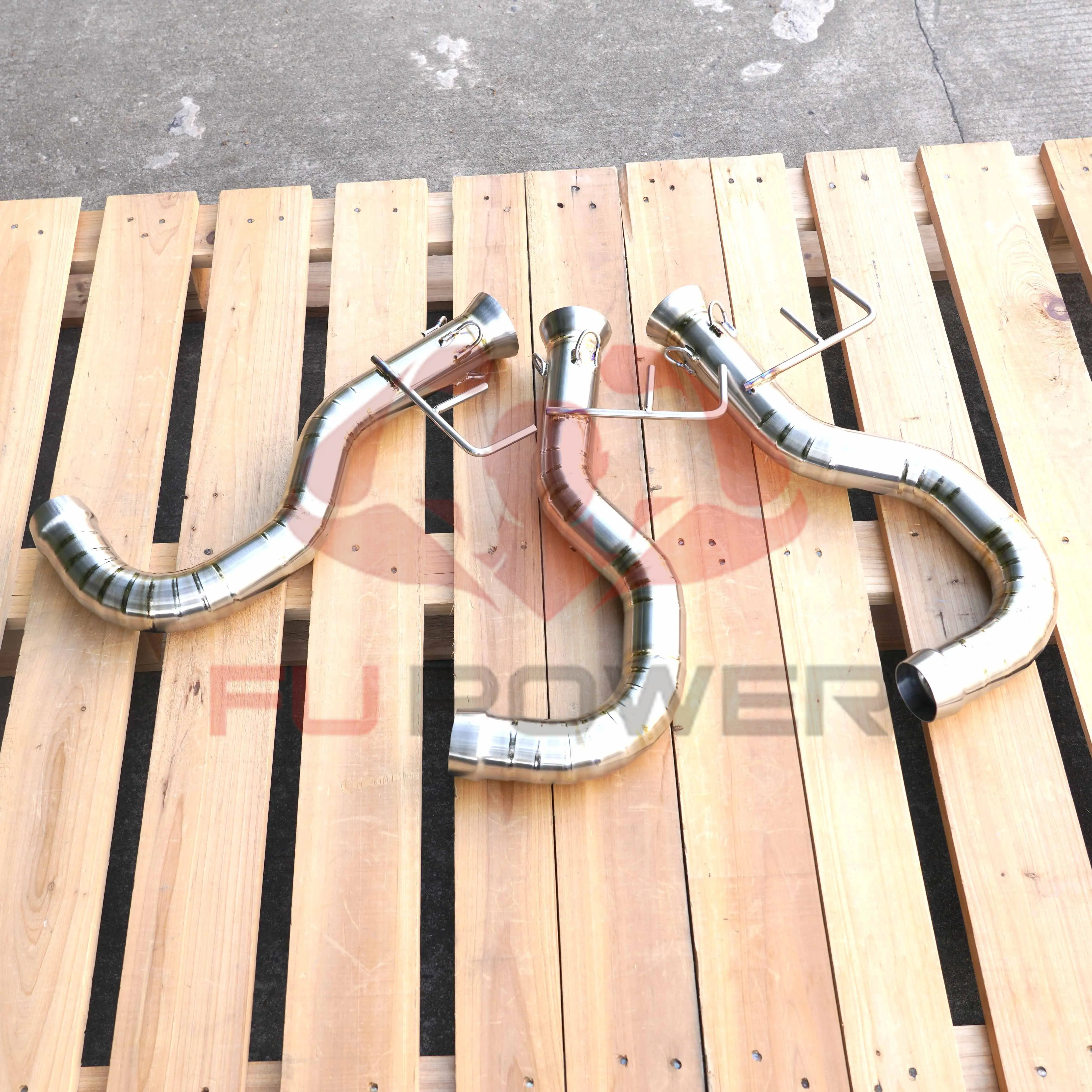 Titanium Can-Am Spyder F3 2007-2022ストックマフラー修正排気ミッドリンクパイプ 1