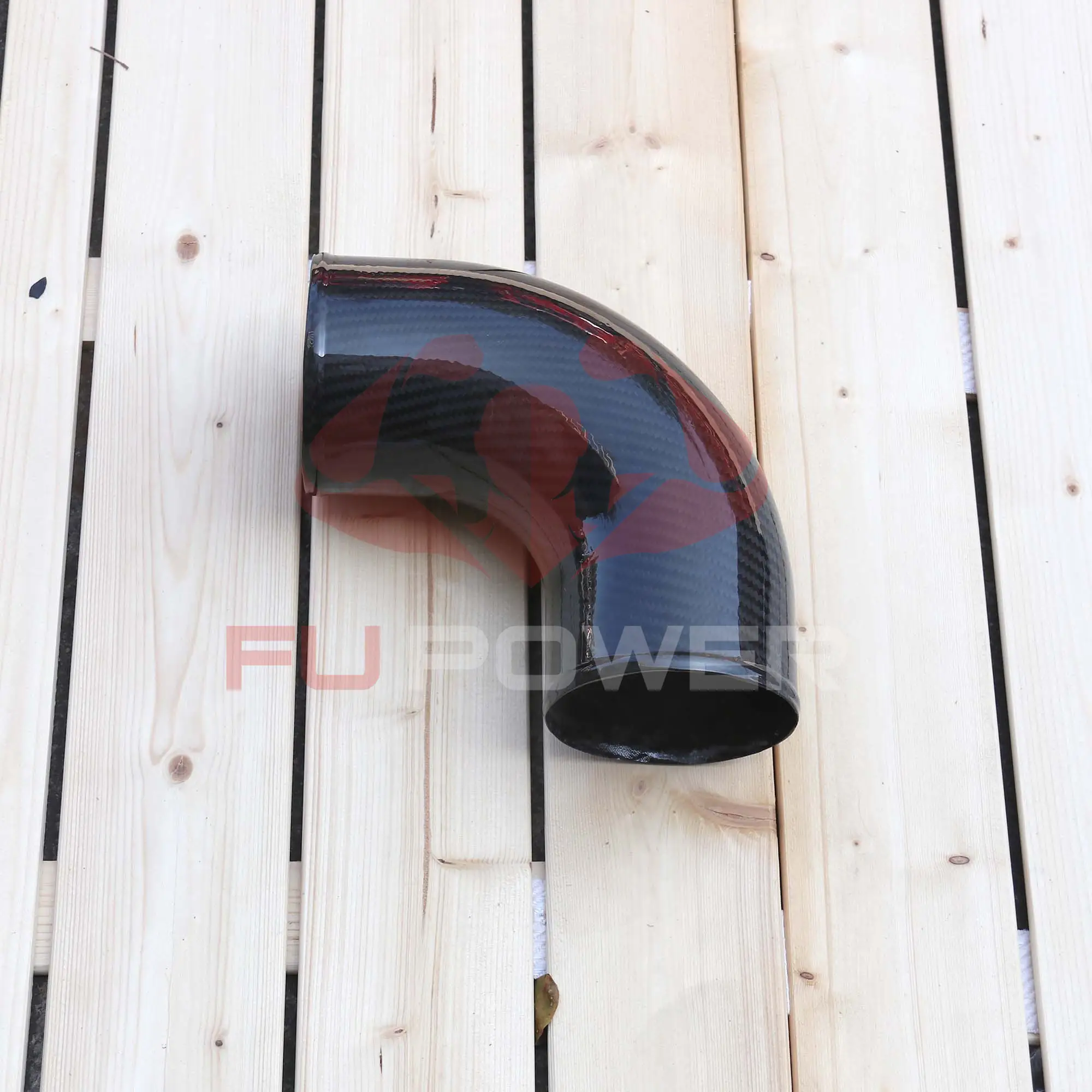 Tubo personalizado de fibra de carbono seco de 3.5 pulgadas apretadas de 90 grados 1