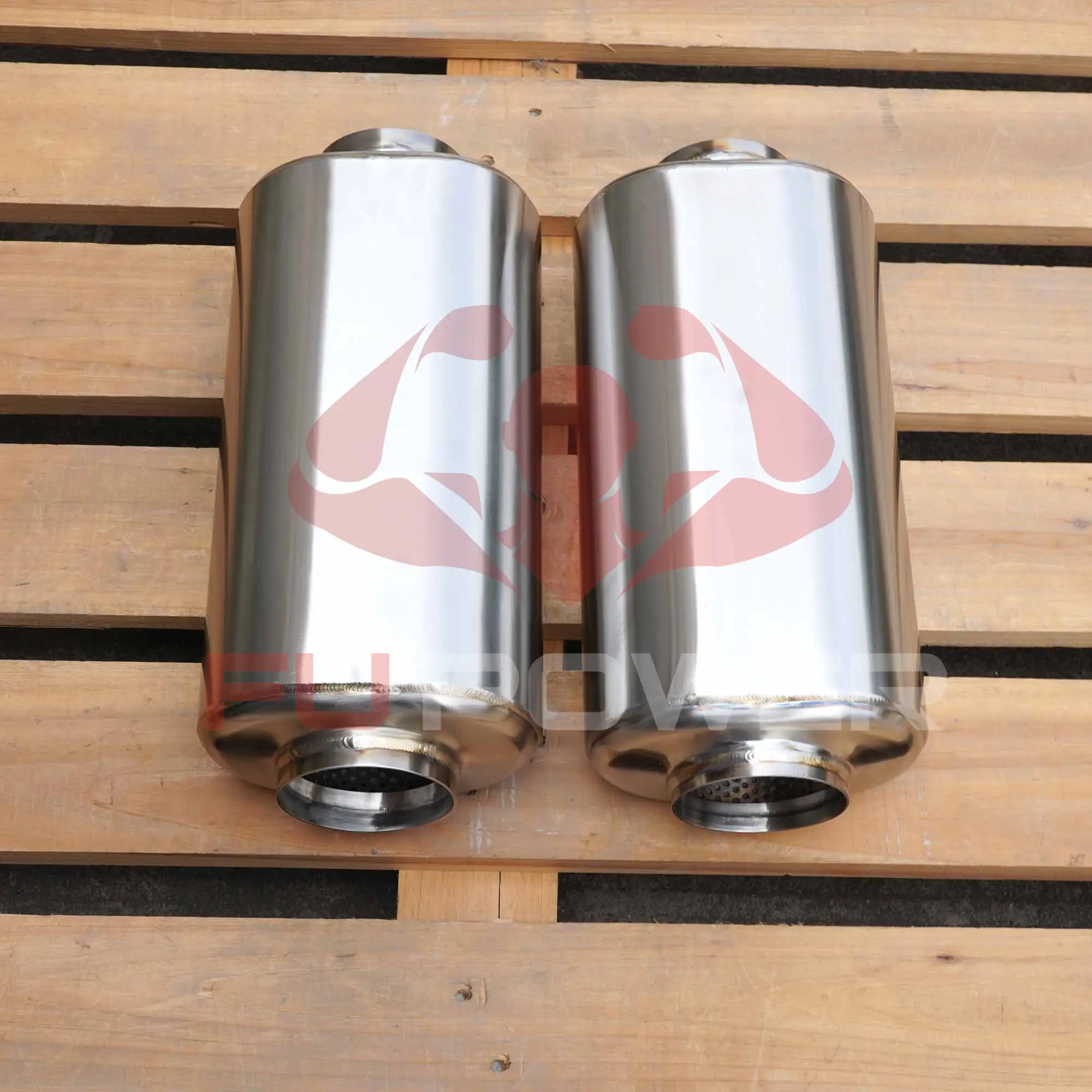 Customize stainless steel Oval Resonator A Muffler 1