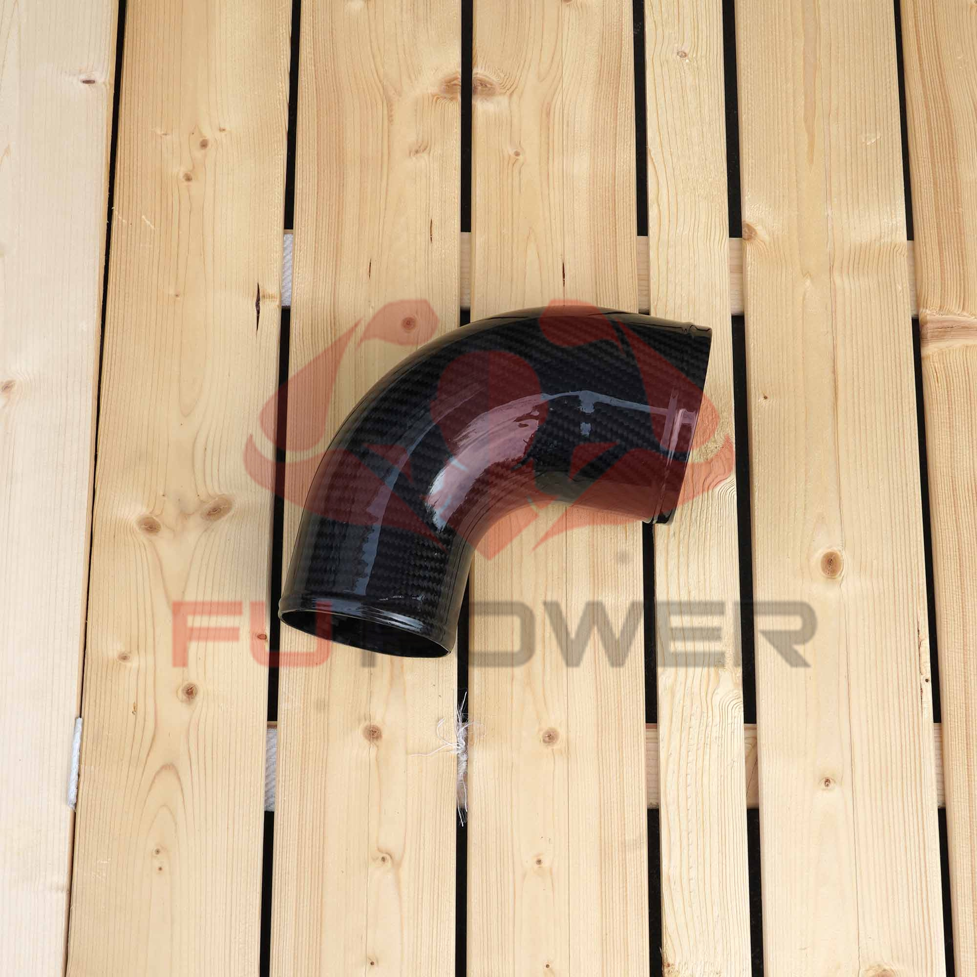 3inch to 3.5inch 90 Degree Dry Carbon Fiber Reducer Tube | Fupower