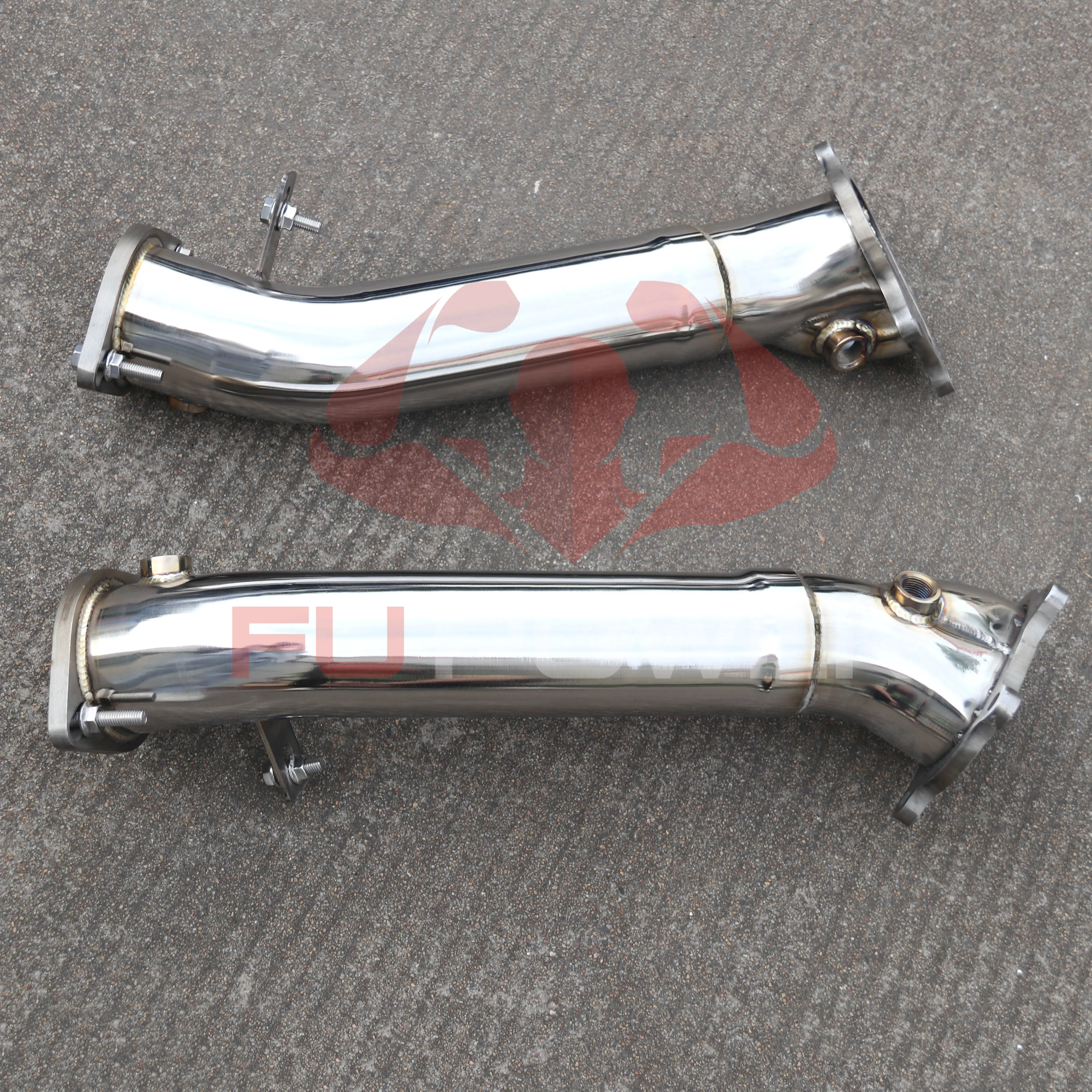 Ajuste Nissans Skyline GTR R35 09-19 aço inoxidável Turbos tubo de escape para baixo 1