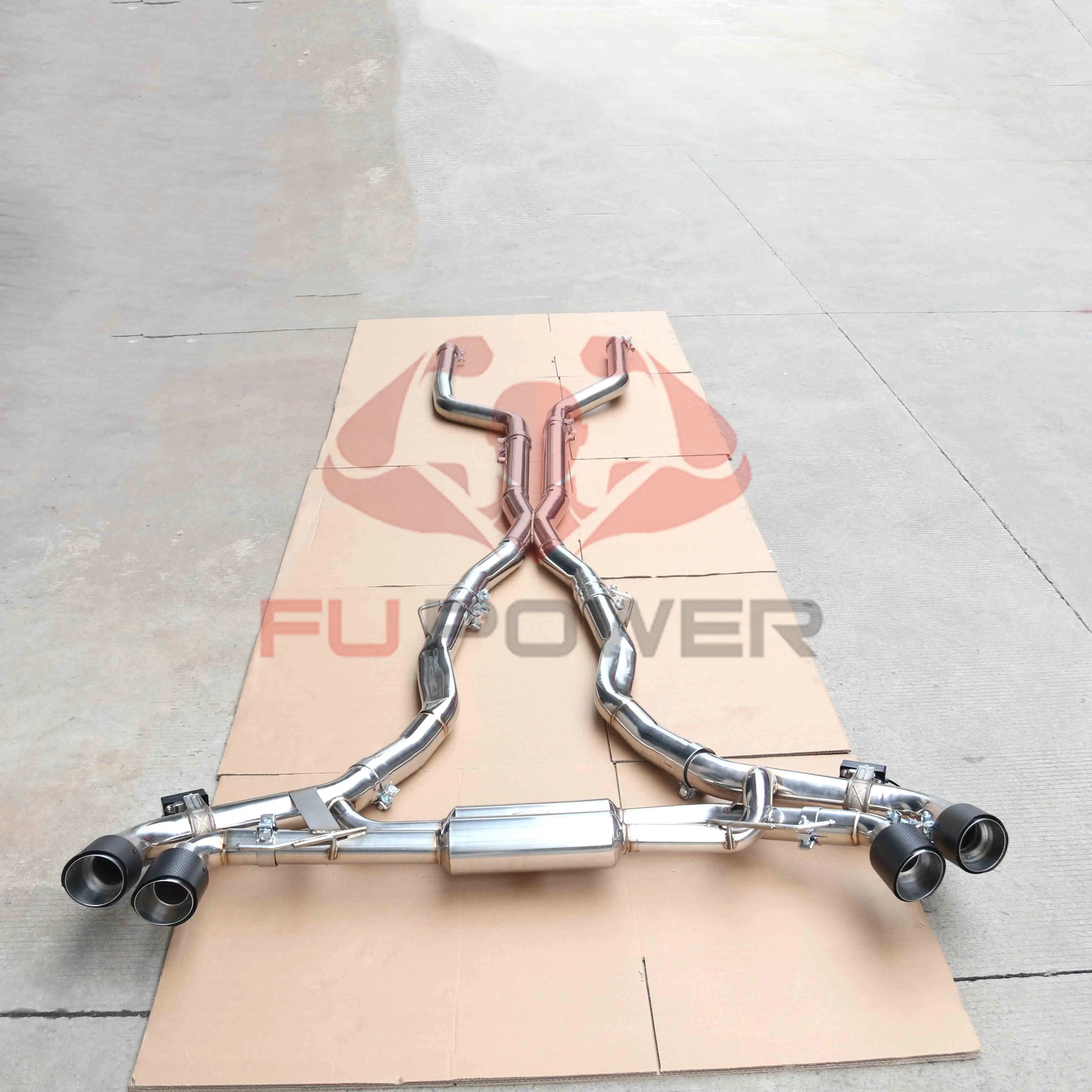 BMW X5M/X6M F95/F96 4.4TT 2020-2024 SS304 Catback Doppelrohr 1