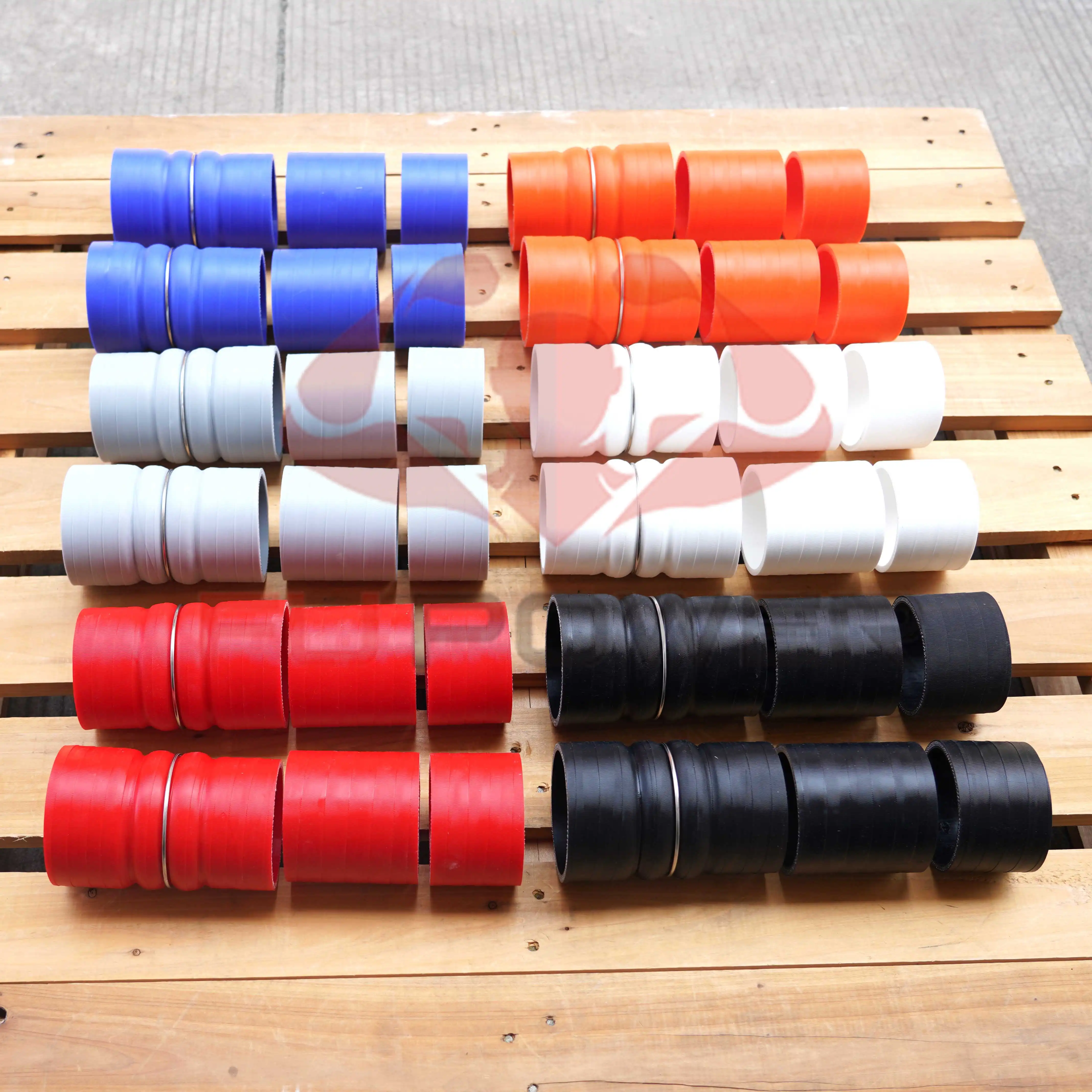 Ford 7.3L PowerStroke 5 Capas de silicona CAC Intercooler Boot Kit 1999.5-2003 1