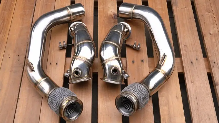 F95 F96 X5M X6M CATLESS RACE DOWNPIPES S63 2020-2022 1