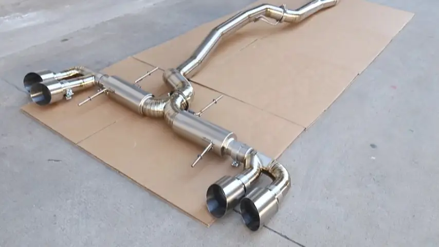 Para Nissan R35 GTR 09+ 4.0 sistema de escape de titanio con respaldo de gato 1