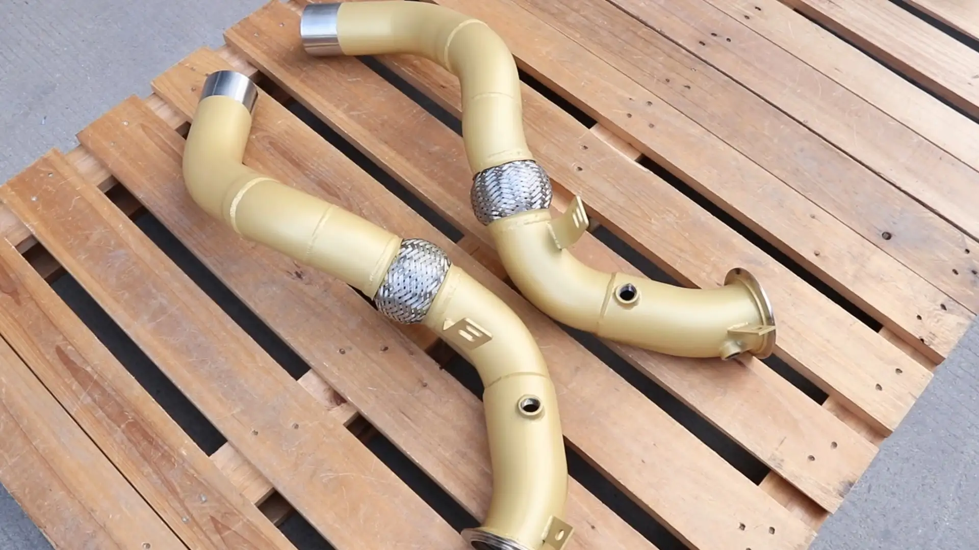 Ceramic Coating SS304 Exhaust Pipe BMW X5M F85 X6M F86 Downpipe 1