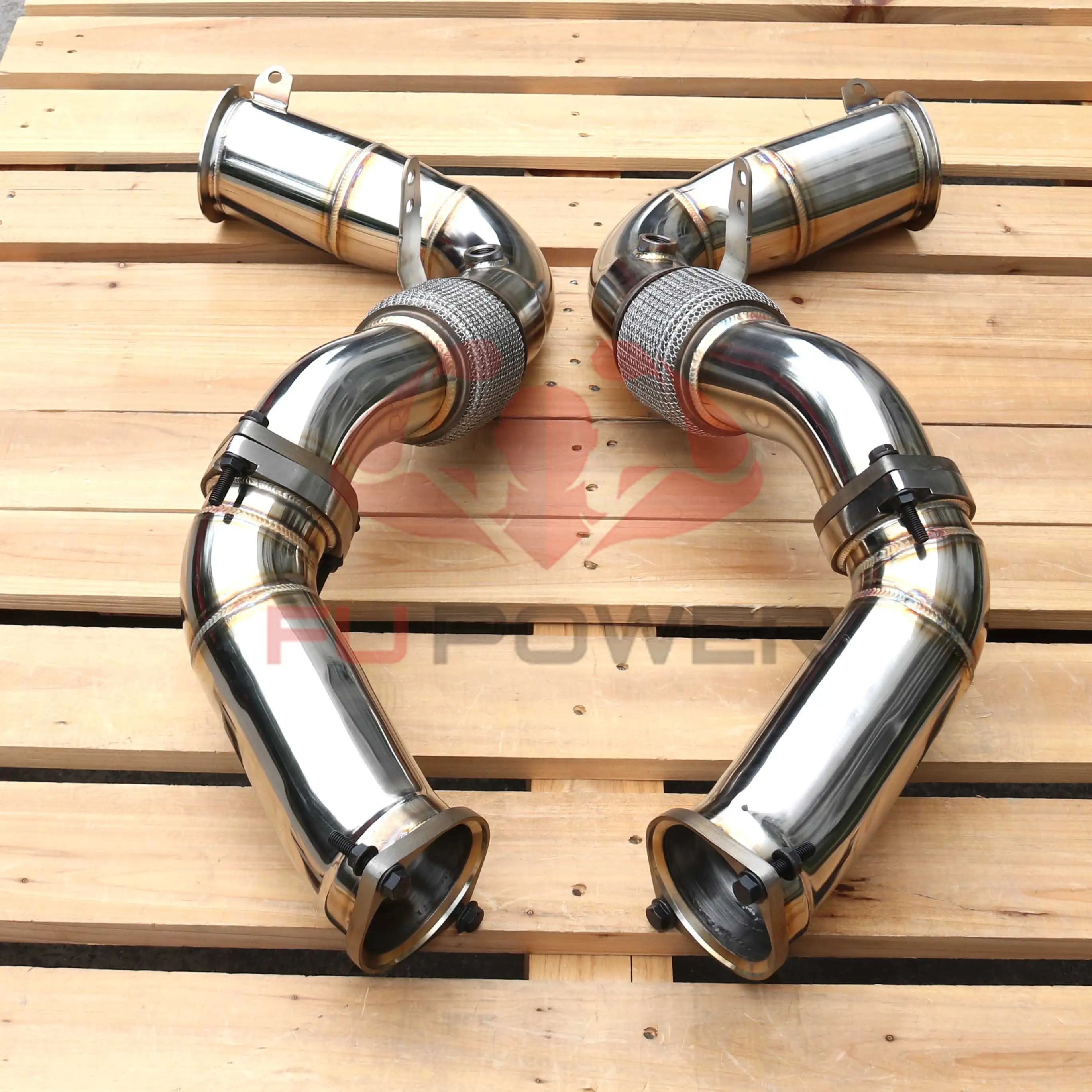 F95 F96 X5M X6M CATLESS RACE DOWNPIPES S63 2020-2022 1