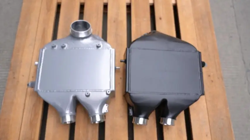 M3 M4 Intercooler de passagem dupla de montagem superior para BMW F80 F81 F82 F83 S55 Charge Air Cooler 1