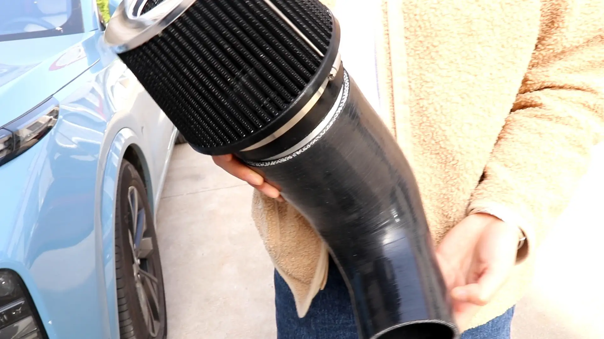 Air flow Kit 4 inch WORX 1.8L SUPERCHARGERD MODELS Air Filter Kit With Breather Filter RY13091 1