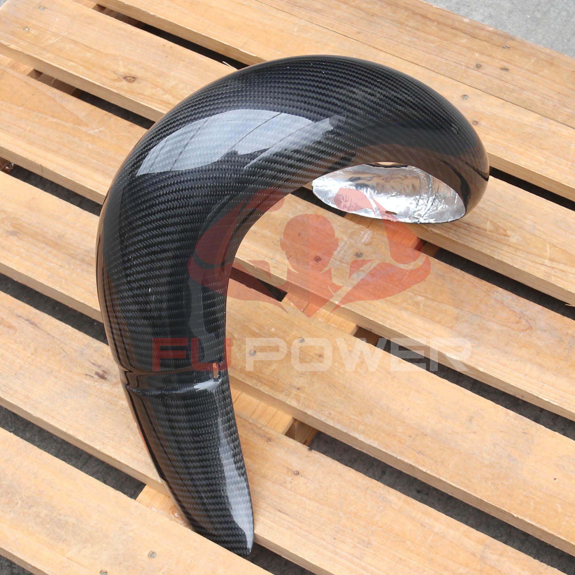 Protetor de Escapamento para Motores 2 Tempos KTM 250 300 2024+ Husqvarna TE250 TE300 TX300 TC250 - Protetor da Câmara de Expansão Fupower 5