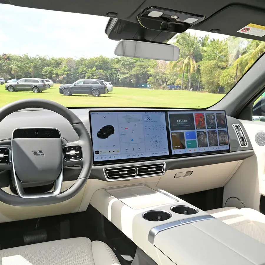 Electric Sedan Car Double Wish Bone Panoramic SunroofExporter 5