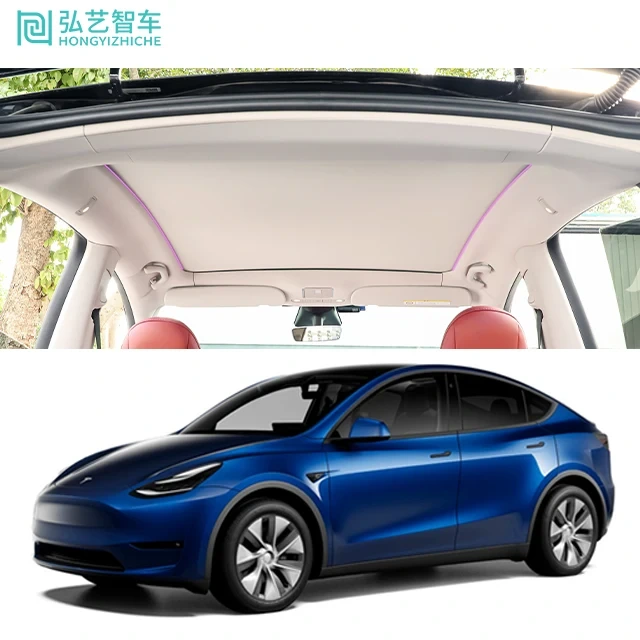 Car Sunroof Sunshade Retractable Glass Roof For Tesla Model Y 1