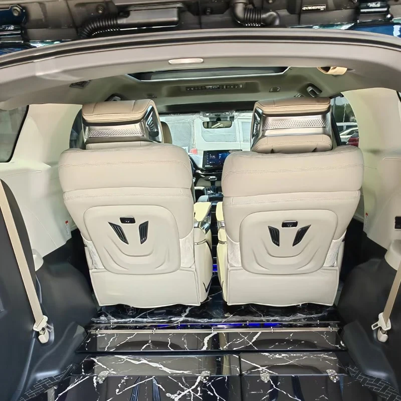 Automotive Car Rear Seat Table Folding with Wireless Charge For Toyota Granvia 1