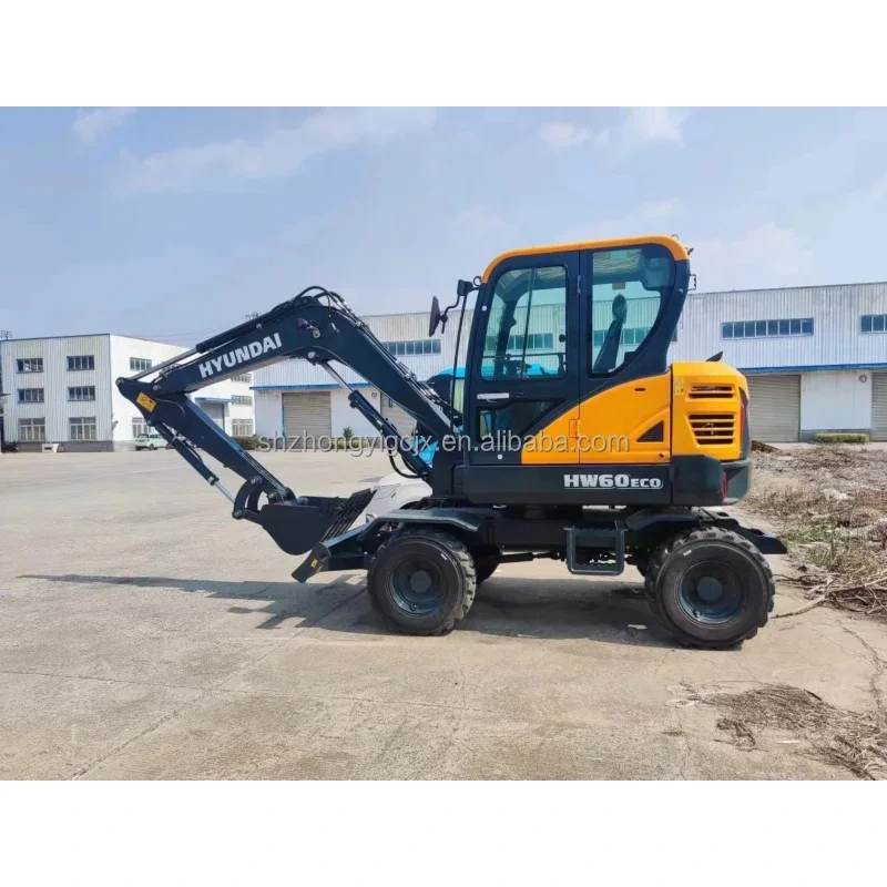 Construction Machinery Original Korea Hyundai60 Wheel Excavator 1