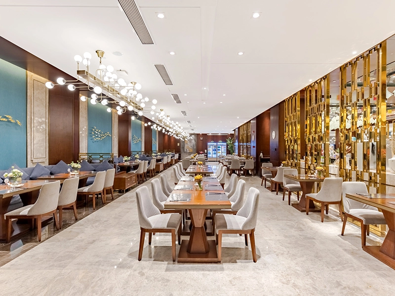Juego de mesa y silla de comedor de muebles de restaurante de hotel de estilo moderno 1