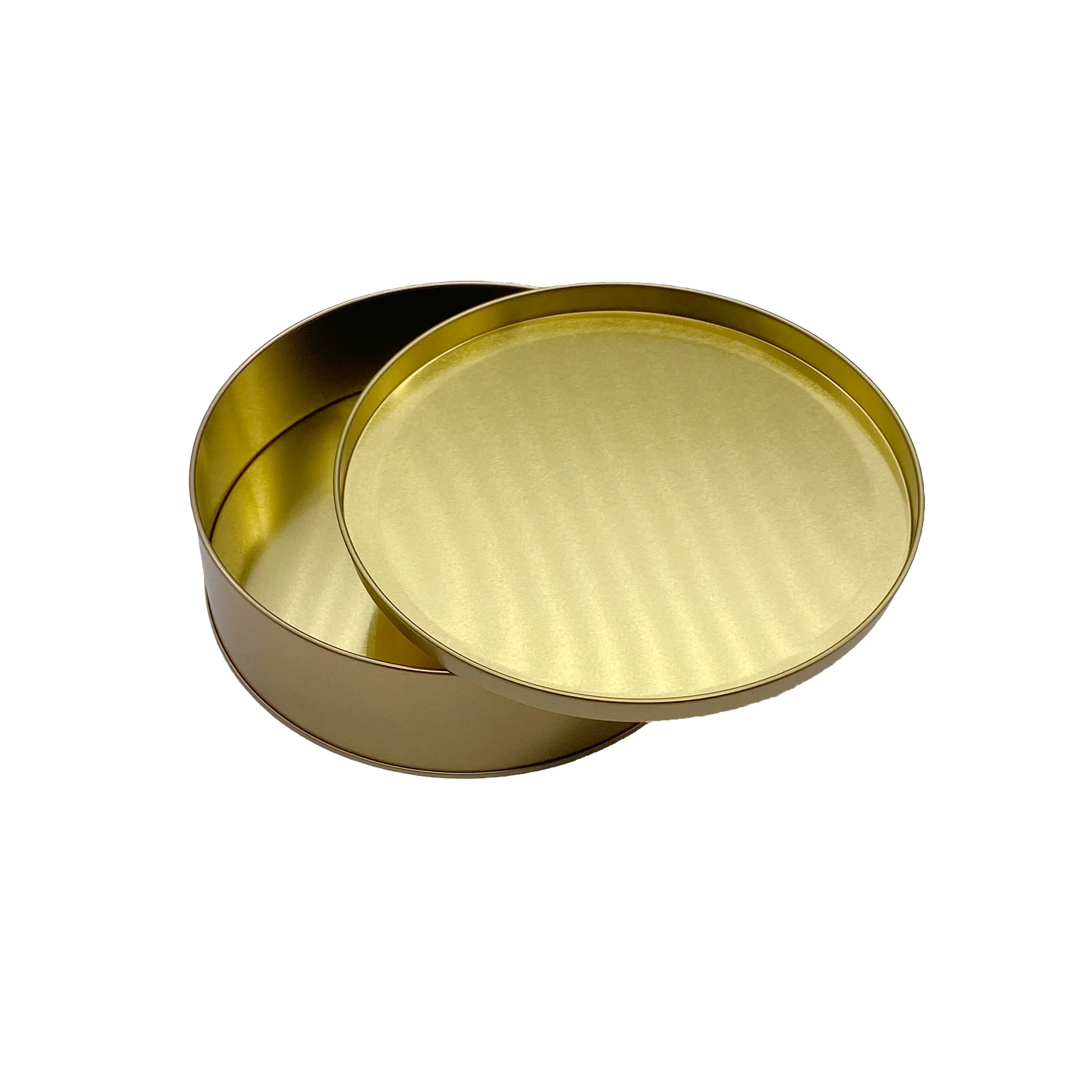 En Stock fer blanc vide alimentaire rond Biscuit chocolat emballage Cookie boîte en fer blanc peut imprimer personnalisé bonbons gâteau Cookie boîtes en métal 1
