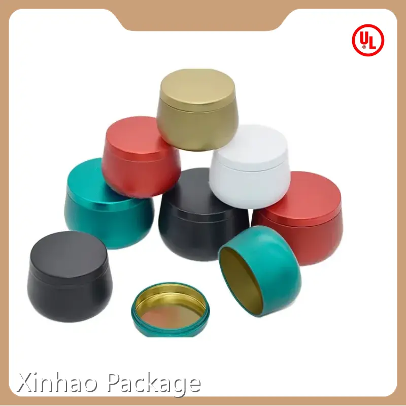 Latas de velas pequenas com tampa CYMK da Xinhao Package 1