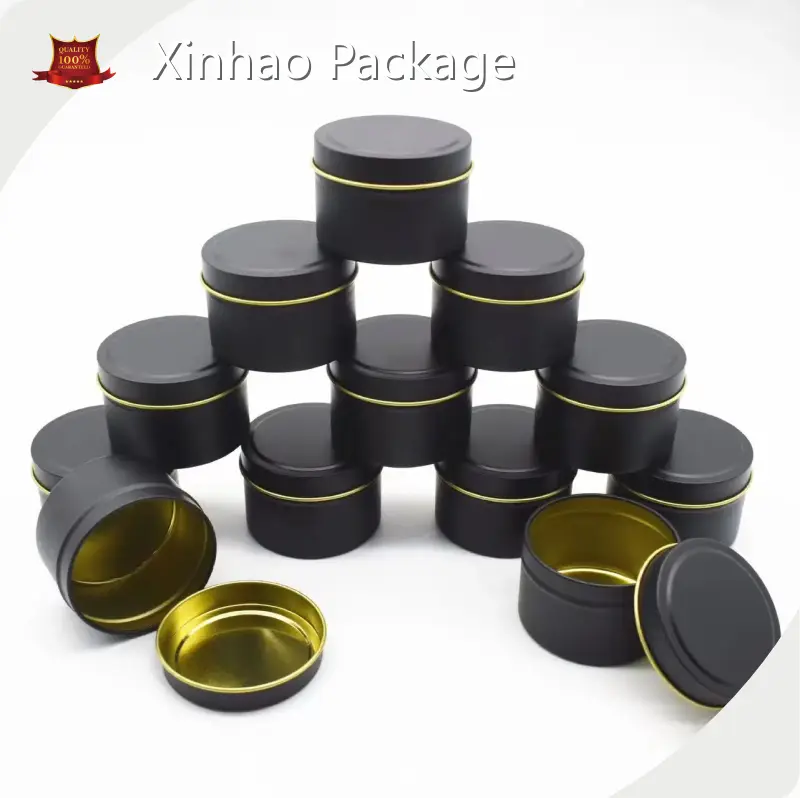 Latas pequenas de metal com tampas B050 logotipo personalizado Acceptablecompany 1