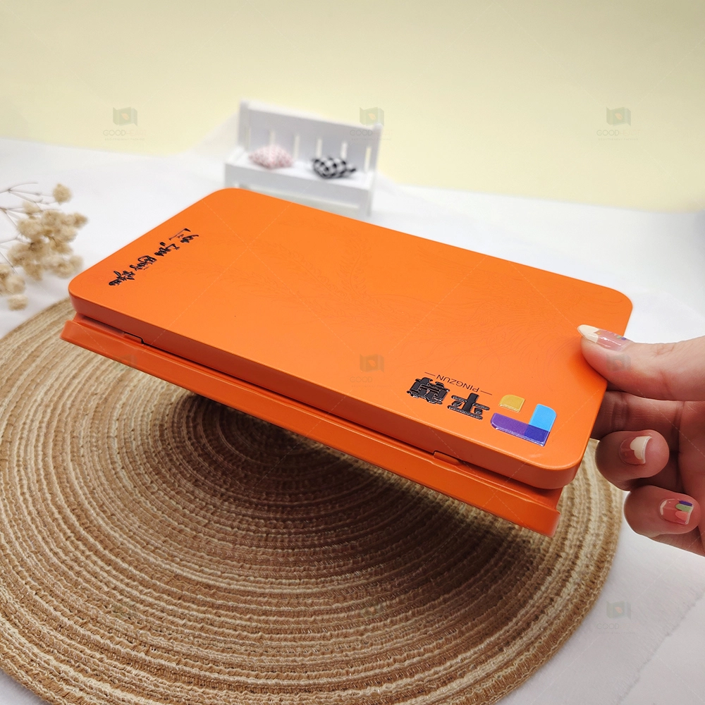 Caja de lata de vidrio ICD con pantalla de teléfono electrónico, protección de inserción de impresión de logotipo personalizado OEM, embalaje de Metal vacío, lata de Metal Rectangular 1