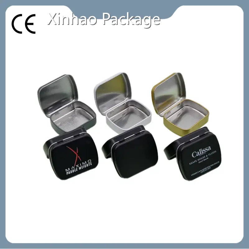Xinhao paquet boîtes de conserve en gros carré/rectangle forme boîtes de conserve en gros fabricant 1