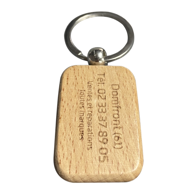 Individueller Schlüsselanhänger aus Holz mit Lasergravur 1
