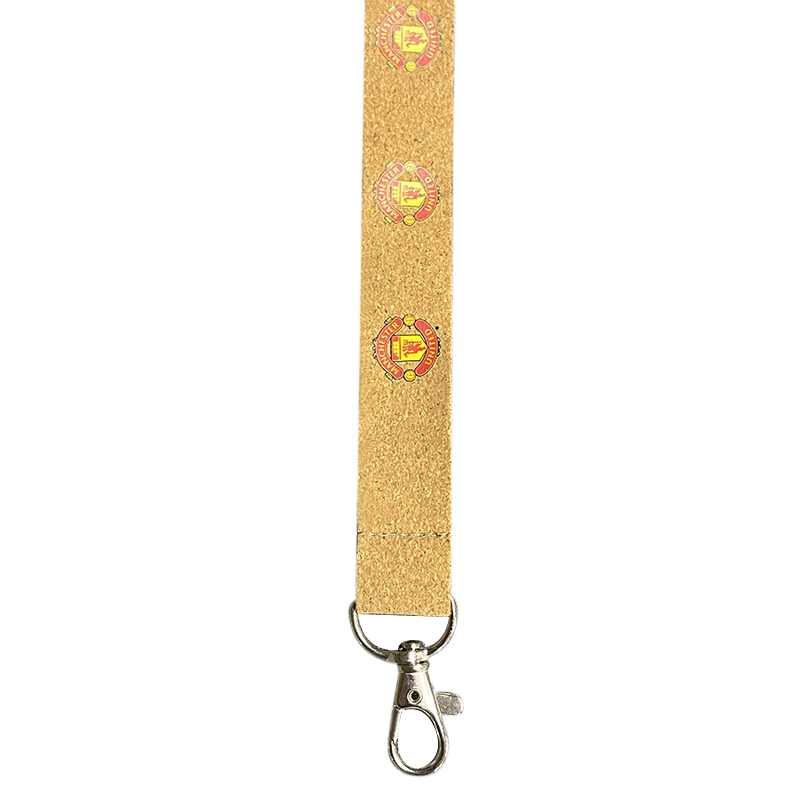 Sangle de lanière en liège avec motif de logo personnalisé 1