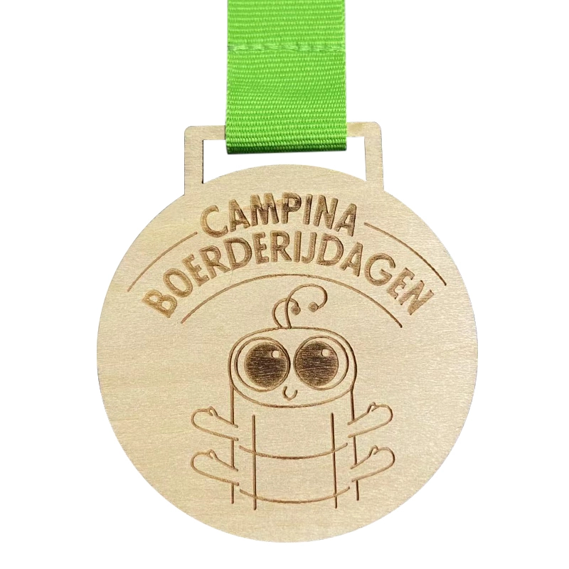 Personalisierte Holzmedaille – anpassbarer Themenstil 1