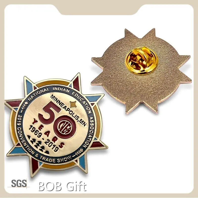 Brass Lapel Pins 15days - - BOB Gift 1