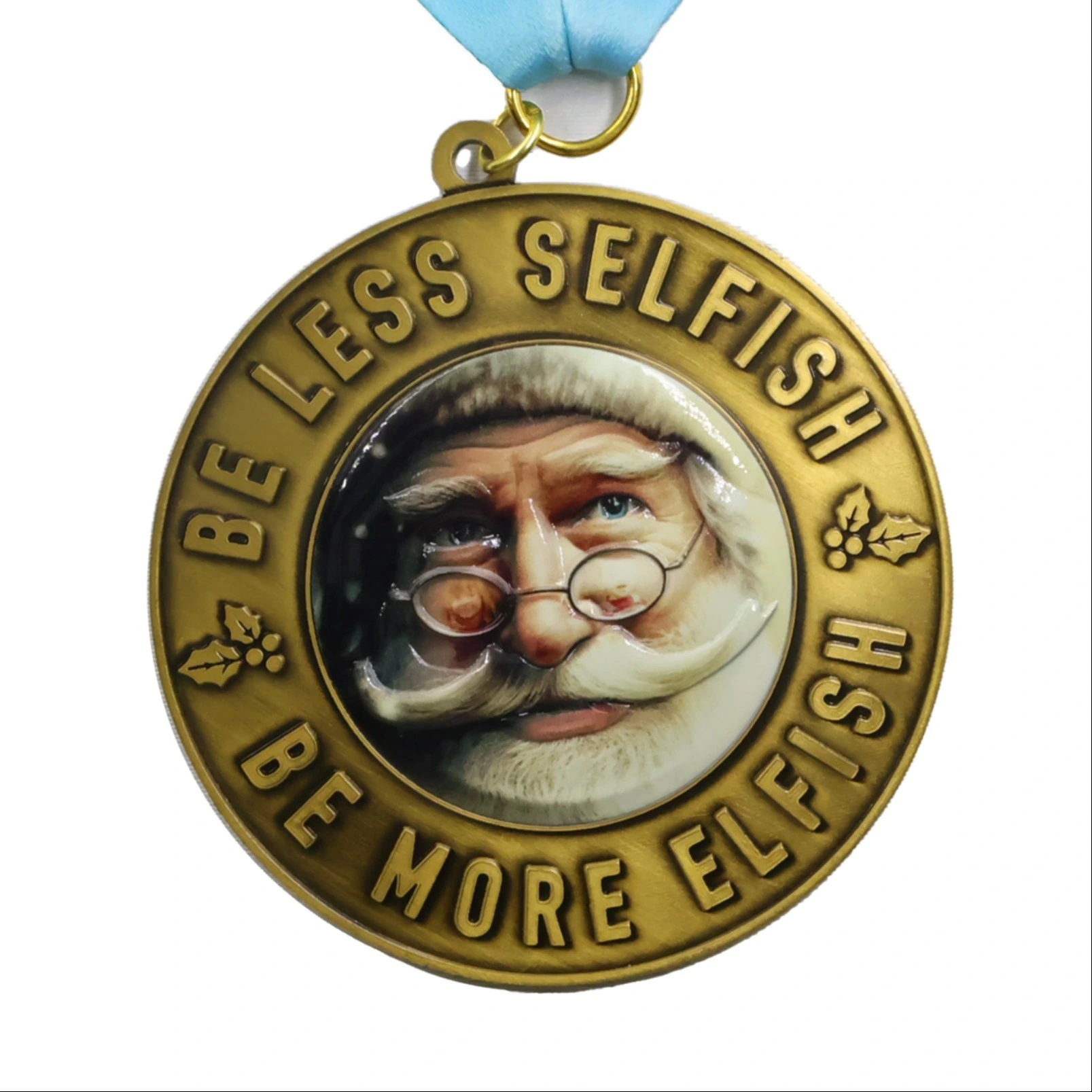 Custom Sports Medal for New Year Christmas Medal 5K 3K Plated Die Cut Polished Die Casting Techniques 3D medal 1