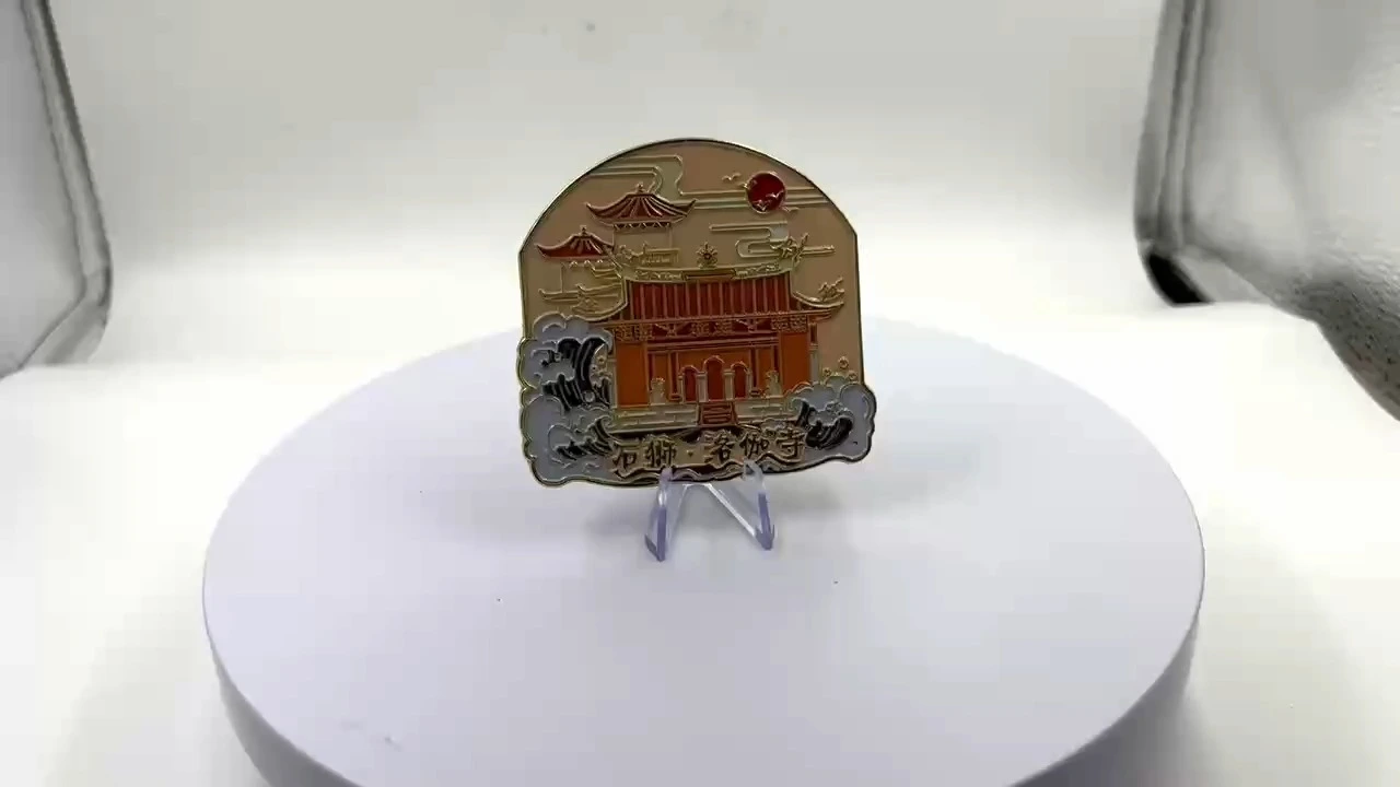 Vibrant Custom Chinese Temple Fridge Magnet — Detailed Iron Souvenir 1