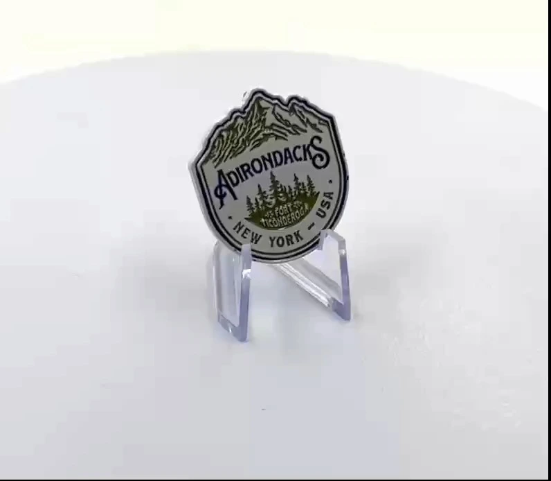 White Baked Paint Iron Lapel Pin – Stamped & Rust-Proof 1