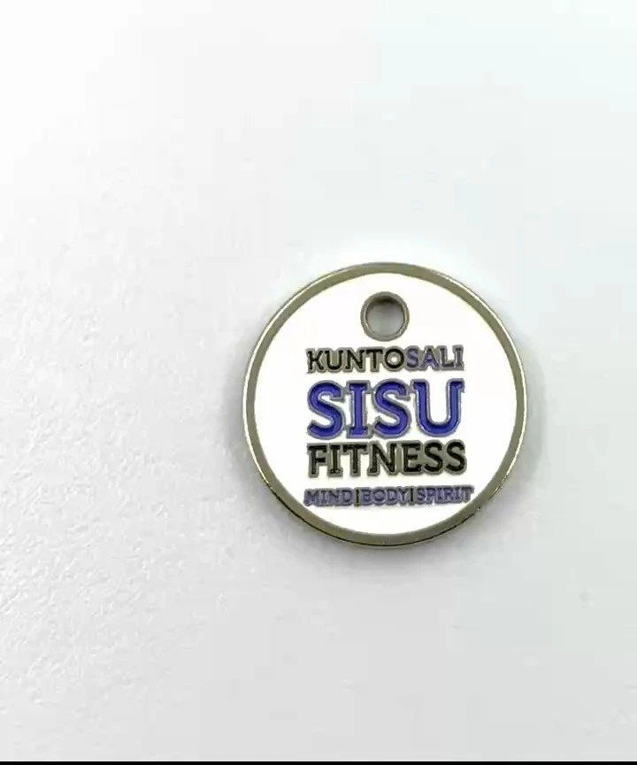 Nickel plated soft enamel metal keyring 1