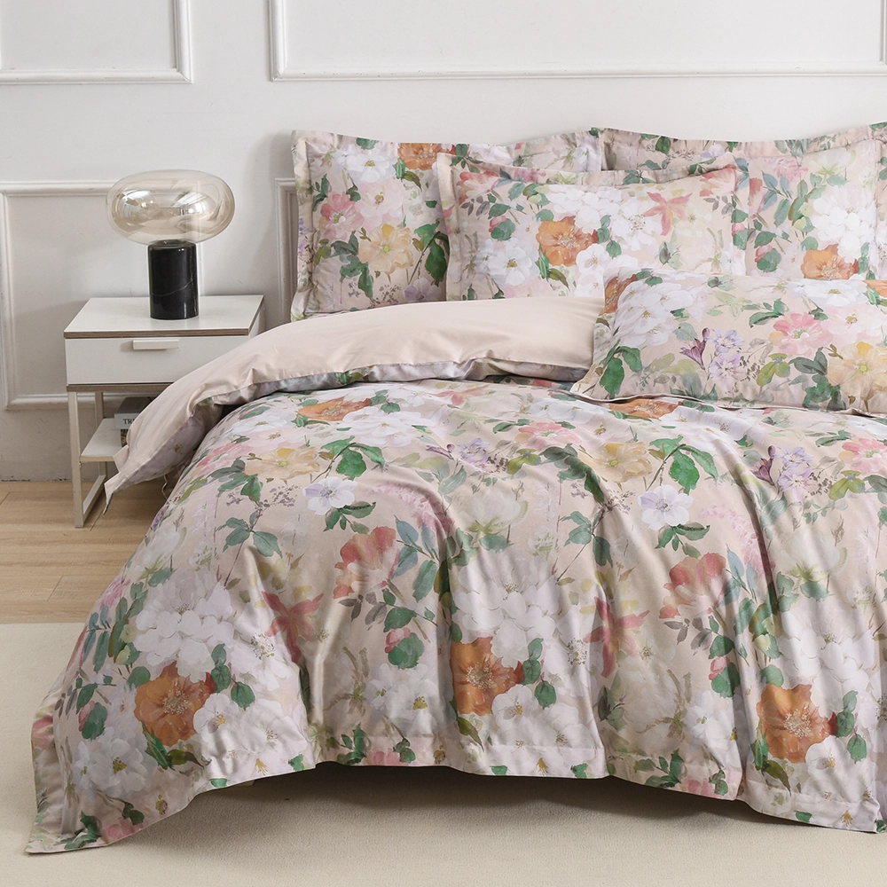 Bettbezug-Set, individuell gestaltete Stoff-Bettwäsche mit floralem Symphonie-Motiv 1