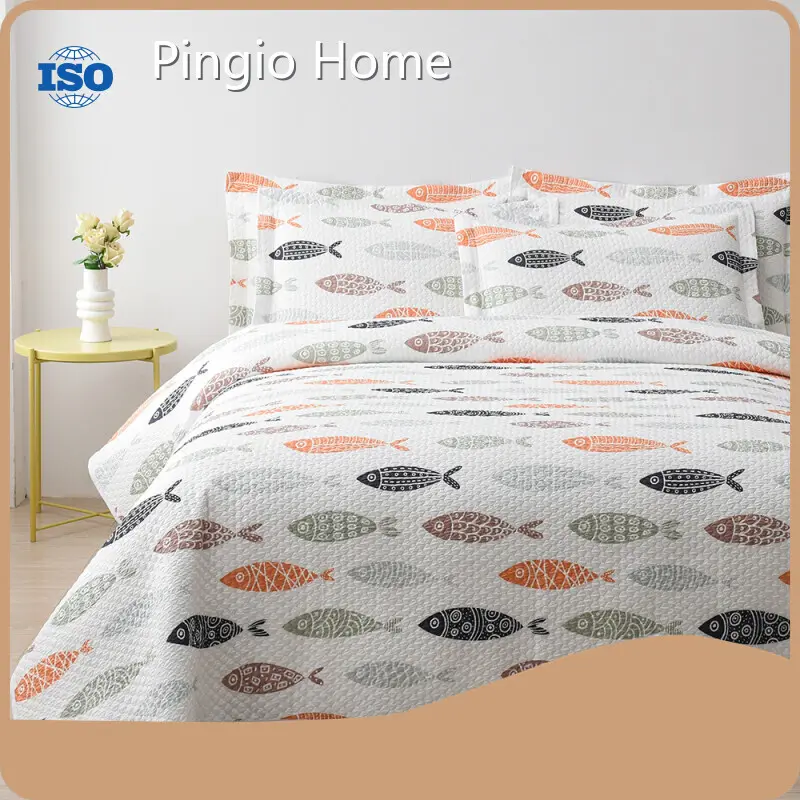 Standardwhite Coverlet for Family Jacquard/printed National Standards 1