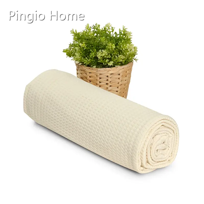 For Hotel Heavy Blanket Bamboo Waffle Blanket by Pingio Home 1