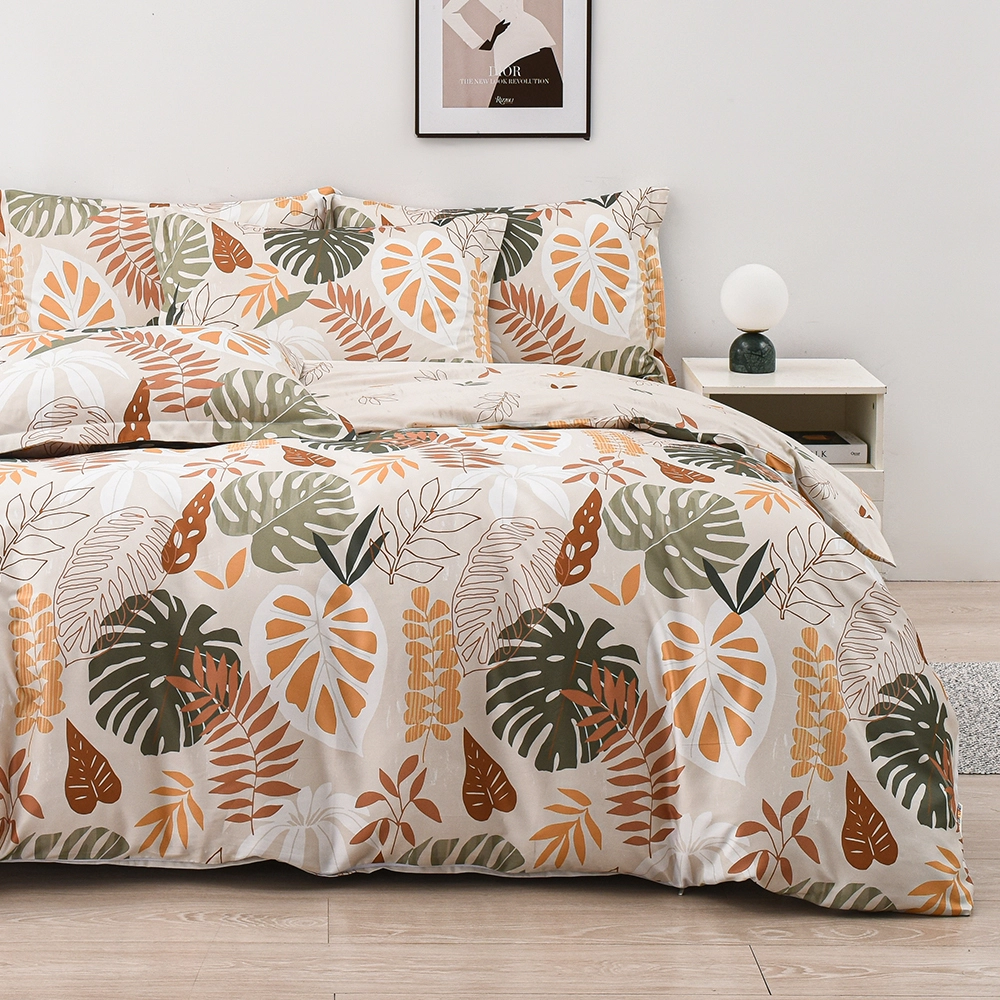 Bettwäsche-Sets mit digital bedruckten, luxuriösen Ahornblattmustern 1