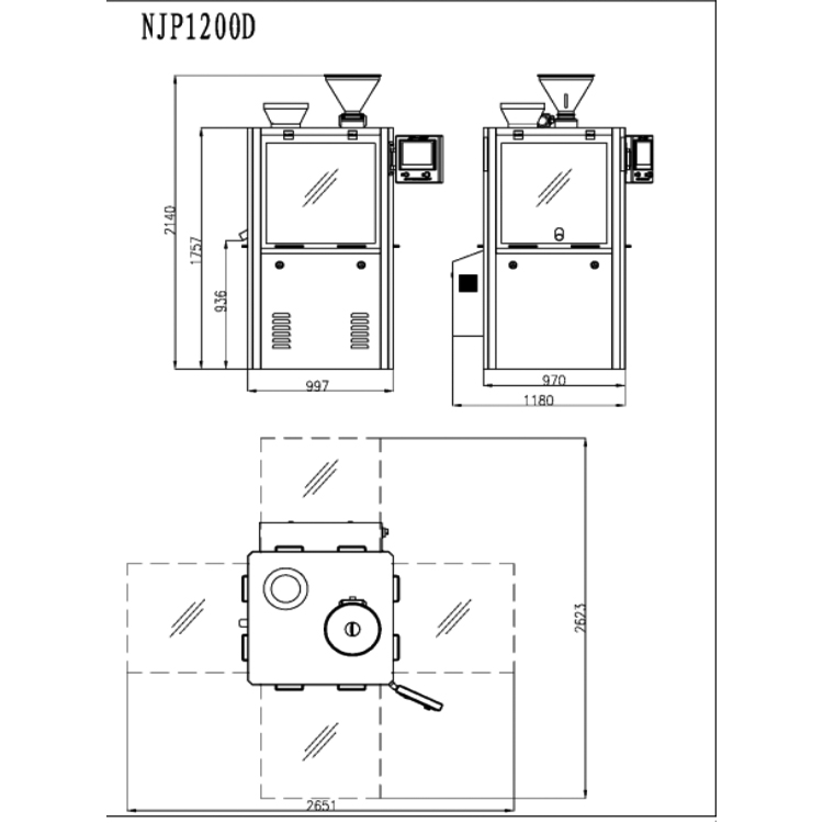 Automatyczna maszyna do napełniania kapsułek NJP-1200D 3