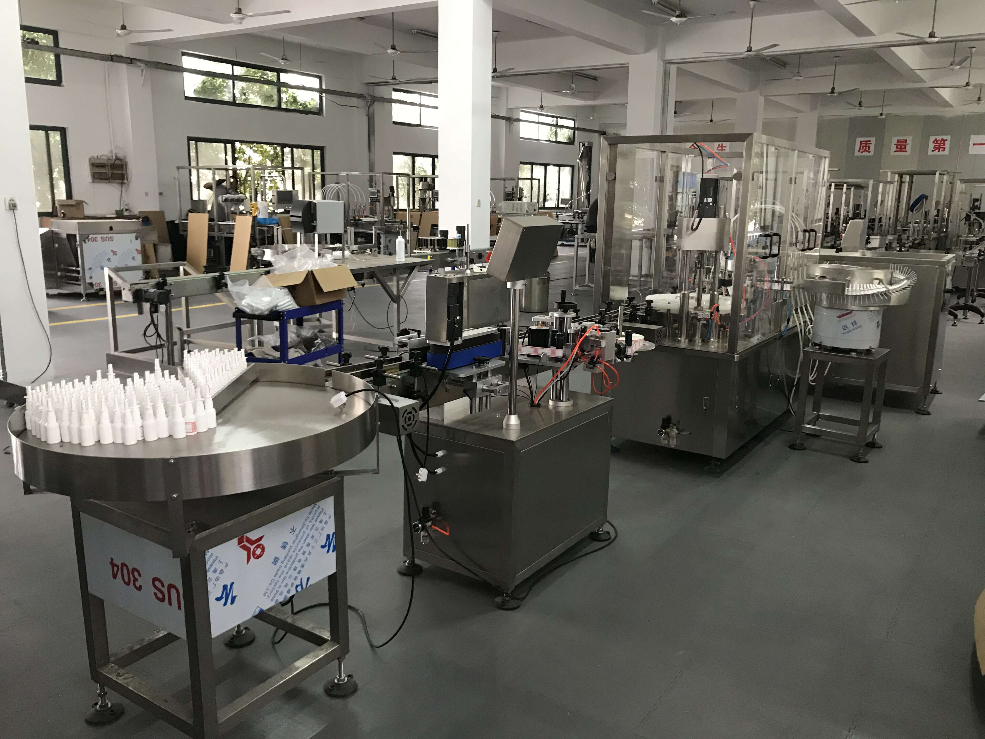 100-500ml glass bottle large infusion filling, stoppering and capping machine