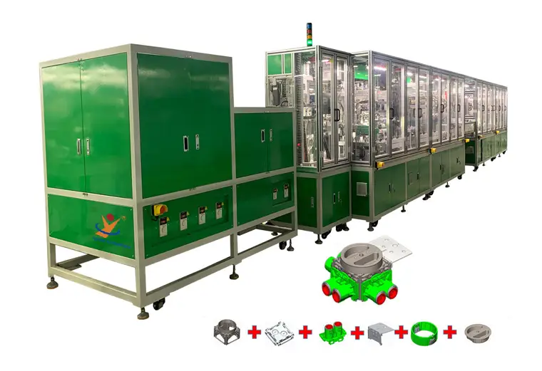Línea de equipos de montaje automático de plástico de caja de conexiones eléctricas 1