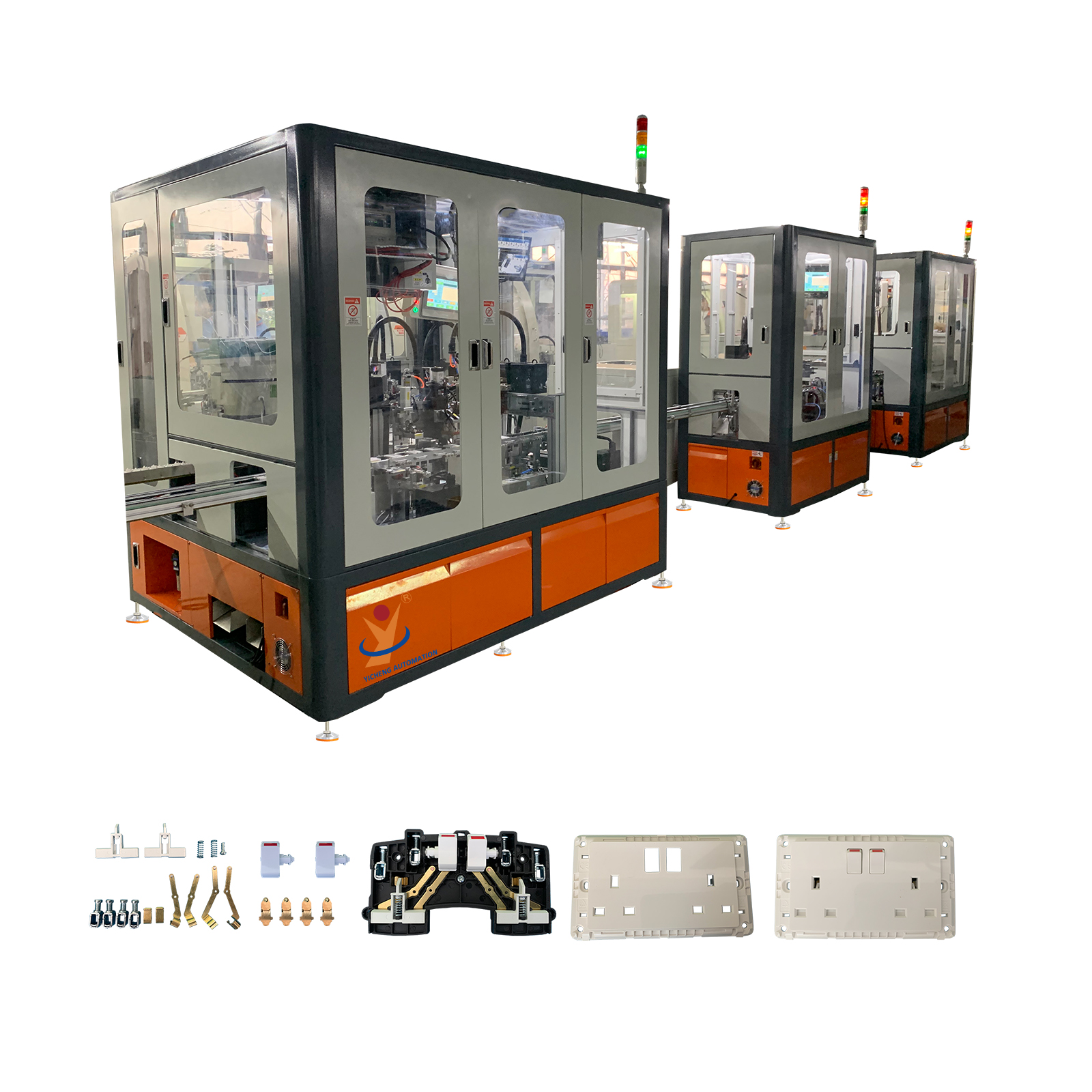 Línea de producción de máquina de ensamblaje automático flexible con interruptor británico bidireccional 2