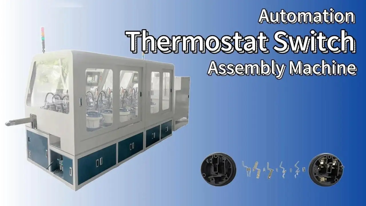 Máquina de ensamblaje automático de base de interruptor de termostato de plástico 1