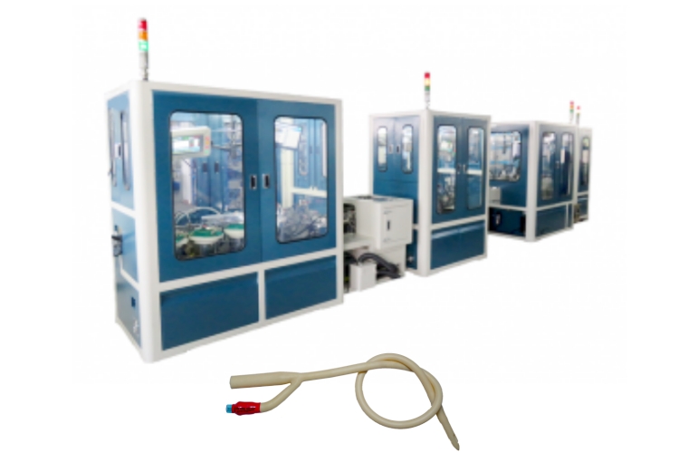 Máquina de ensamblaje automático de catéteres de látex para dispositivos de succión Foley y Nelaton 2