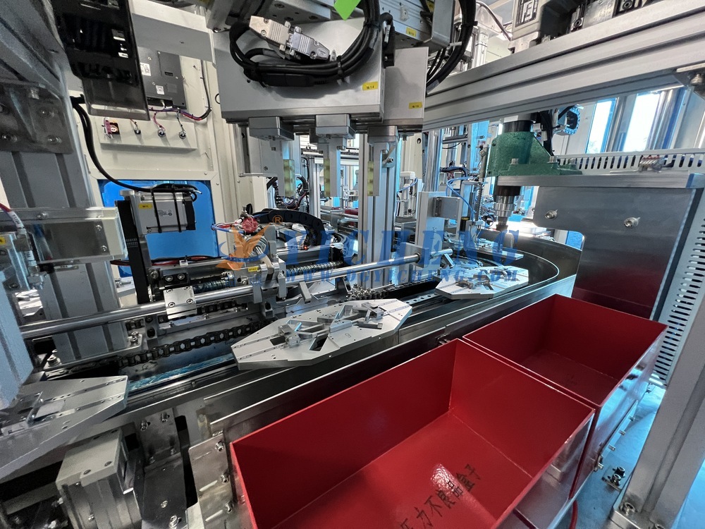 Flexible Automated Bearing & Fan Blade Assembly Machine with Circular Guide Rail Line 7