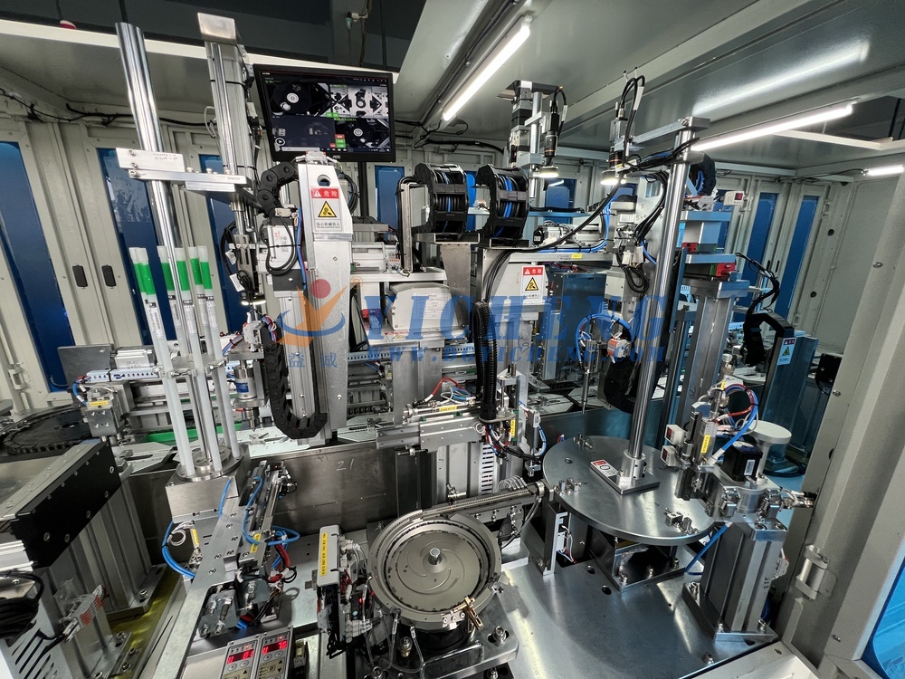 Flexible Automated Bearing & Fan Blade Assembly Machine with Circular Guide Rail Line 3