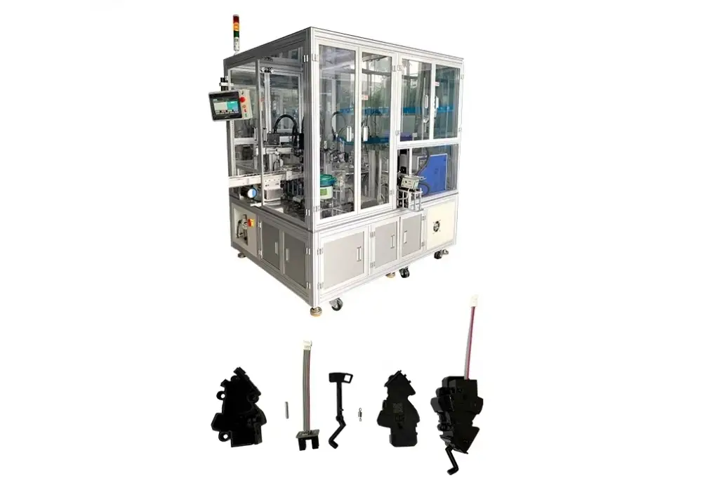 Máquina de ensamblaje automático de interruptores de impacto para piezas de aspiradoras robot 1