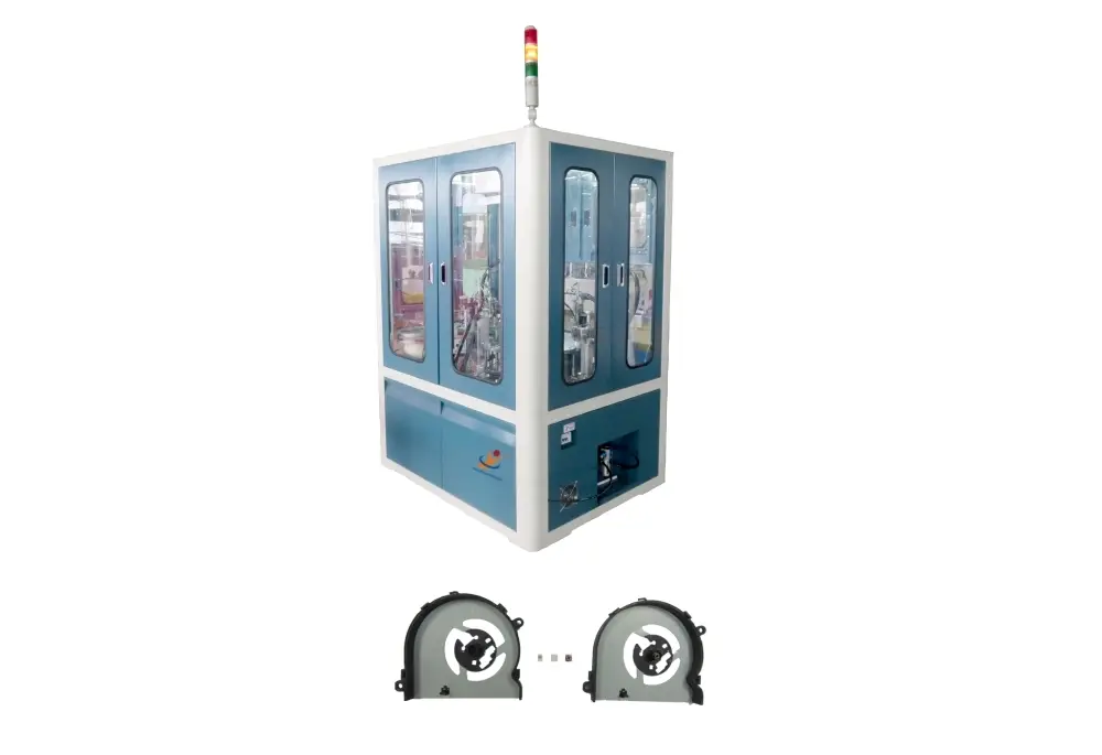 Vollautomatische Montageanlage für kundenspezifische Mikrolüftermotoren 1