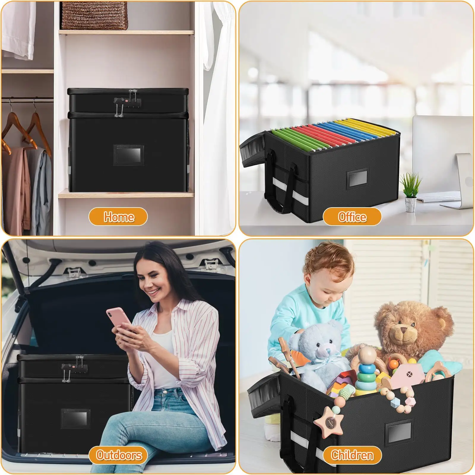 Sanjiu Fireproof Waterproof File Box / with Custom Services 4
